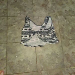 Crop top with elephant design